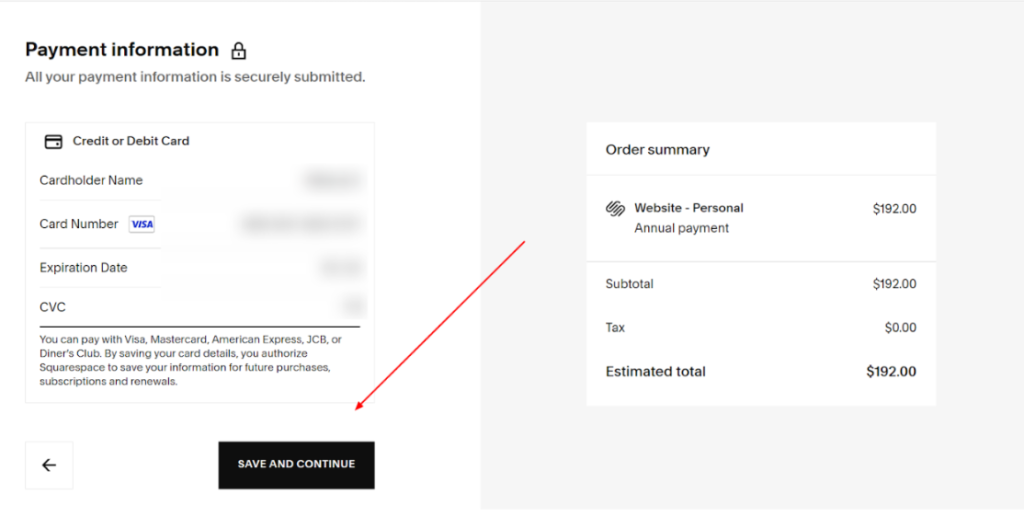 Squarespace Promo Code Enter Your Credit Or Debit Card Info