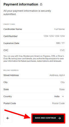 Click Save And Continue Click Save And Continue