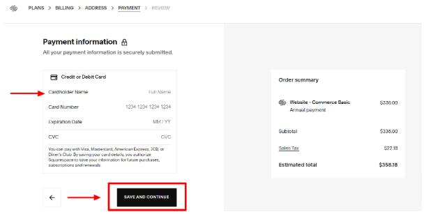 Enter Credit Card Details Enter Credit Card Details