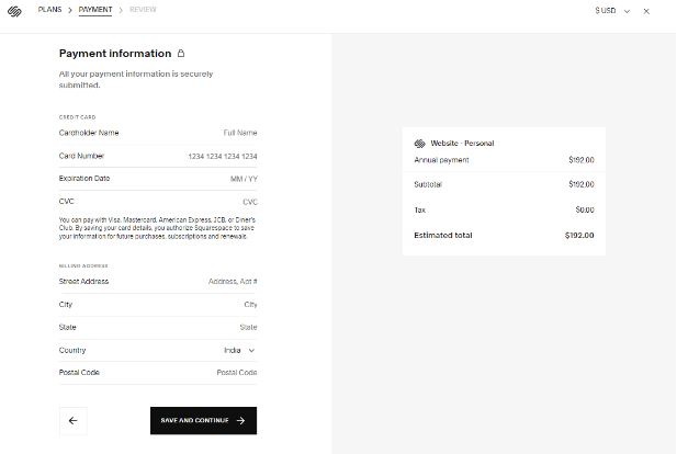 Enter Your Payment Details Enter Your Payment Details