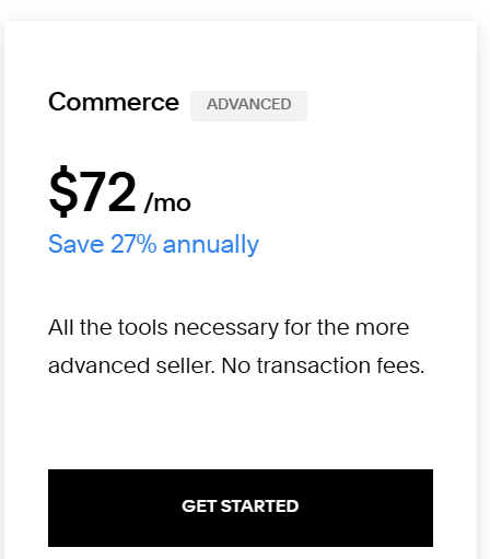 Commerce Advanced Plan Commerce Plan